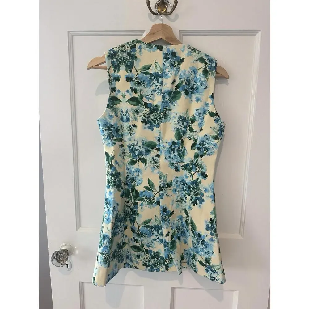Tuckernuck Cream Top with Blue and Green Floral Print - Picture 6 of 6